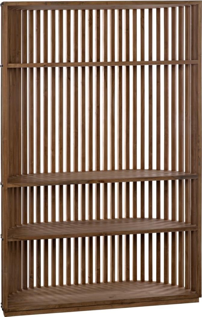 Noir Opal Bookcase in Teak Veneer Antique Style: Noir Opal Bookcase in Teak Veneer Antique Style Introducing the Traditional Teak Veneer Opal Bookcase, a stunning addition to any home decor. This bookcase is crafted in an antique or vintage style, f