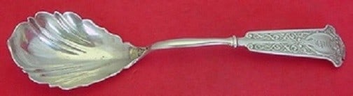 Wendt Arabesque Sterling Silver Preserve Spoon Shell Bowl 7": Wendt Arabesque Sterling Silver Preserve Spoon Shell Bowl 7" This exquisite serving spoon is a Sterling Silver Preserve Spoon from the renowned Wendt brand, crafted in the elegant Arabesque pattern. W