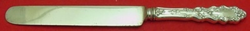 Gorham Luxembourg Sterling Silver Dinner Knife Blunt 9.5" Antique: Gorham Luxembourg Sterling Silver Dinner Knife Blunt 9.5" Antique Discover the elegance of the Luxembourg pattern by Gorham with this exquisite sterling silver dinner knife. Crafted with a hollow hand