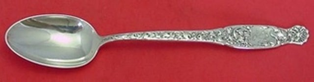 Whiting Heraldic Sterling Silver Stuffing Spoon 12 Inch Monogrammed: Whiting Heraldic Sterling Silver Stuffing Spoon 12 Inch Monogrammed Discover a stunning Heraldic by Whiting sterling silver stuffing spoon, measuring 12 inches in length. Crafted during the period of