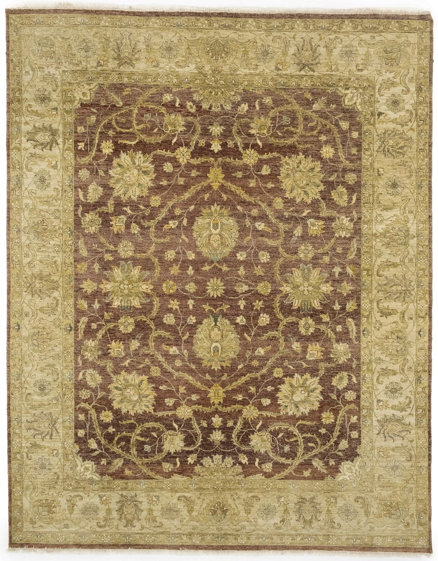 Classic Peshawar 8x10 ft Handspun Wool Floral Area Rug: Classic Peshawar 8x10 ft Handspun Wool Floral Area Rug Add a touch of elegance to your space with this classic Peshawar Oriental rug, featuring a stunning floral design in muted tones. Crafted from ha