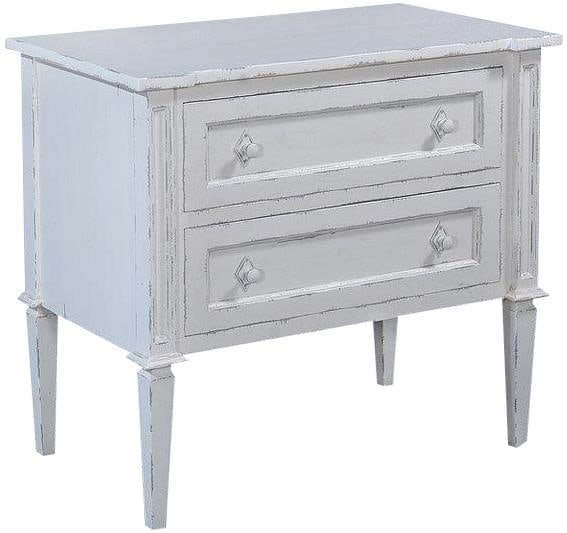 Selena Nightstand Solid Wood White French Country Design (1 of 5)
