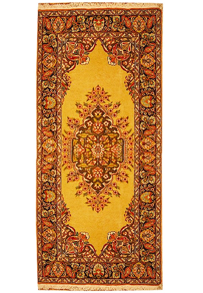 Handwoven Turkish Rug 3'2 x 6'3 Ivory Elegant Design: Handwoven Turkish Rug 3'2 x 6'3 Ivory Elegant Design Free continental US Shipping Enhance your living space with this exquisite handwoven ivory Turkish rug, measuring 3' 2" x 6' 3". Renowned for their