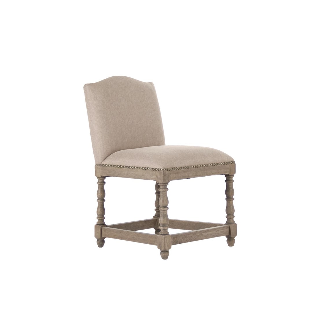 Zentique Aria Cream Side Chair Transitional Style Cotton Linen: Zentique Aria Cream Side Chair Transitional Style Cotton Linen The Elegant Aria Cafe Side Chair is a charming addition to any transitional style setting. Crafted from a blend of cotton linen, mahogany