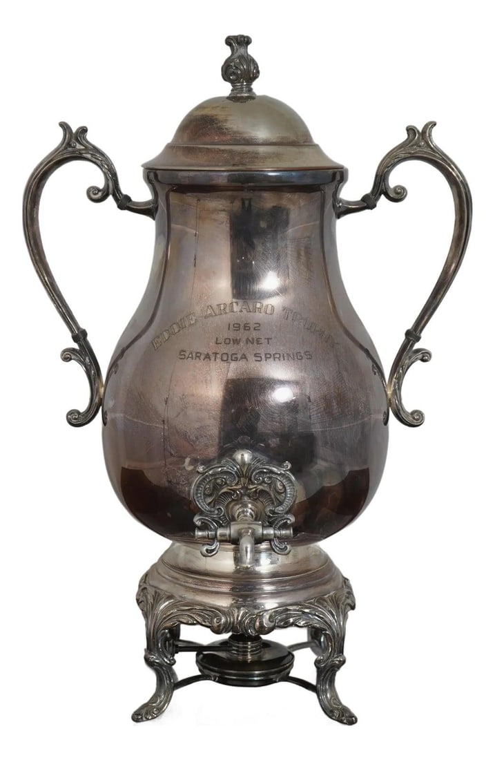 Fb Rogers 1962 Eddie Arcaro Saratoga Springs Trophy Silverplate (1 of 10)