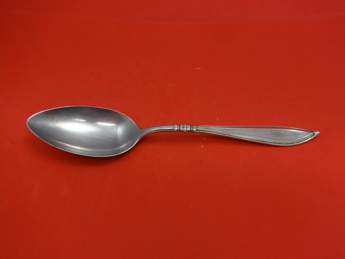 Gorham Portsmouth Sterling Silver Serving Spoon 8 3/4 Inch Antique: Gorham Portsmouth Sterling Silver Serving Spoon 8 3/4 Inch Antique This exquisite serving spoon from the Portsmouth pattern by Gorham showcases the elegance of early 20th-century design. Measuring 8 3