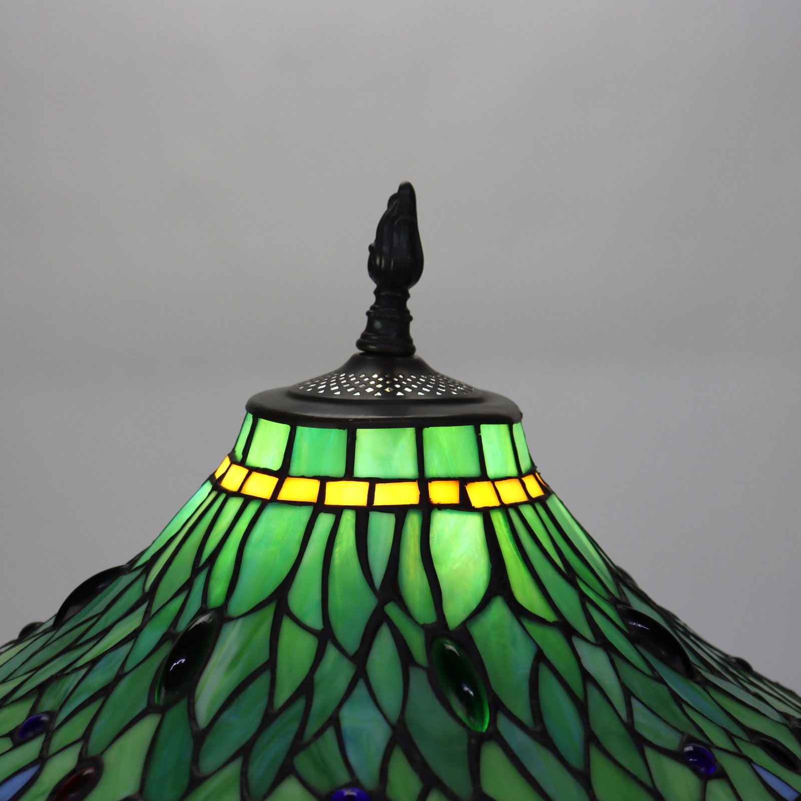 20th Century Arts & Crafts Dragonfly Stained Glass Table Lamp - 4