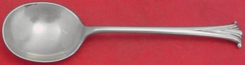C J Vander English Onslow Sterling Silver Cream Soup Spoon 6 3/4": C J Vander English Onslow Sterling Silver Cream Soup Spoon 6 3/4" This exquisite cream soup spoon is crafted from high-quality sterling silver and features the elegant English Onslow pattern by C J Va