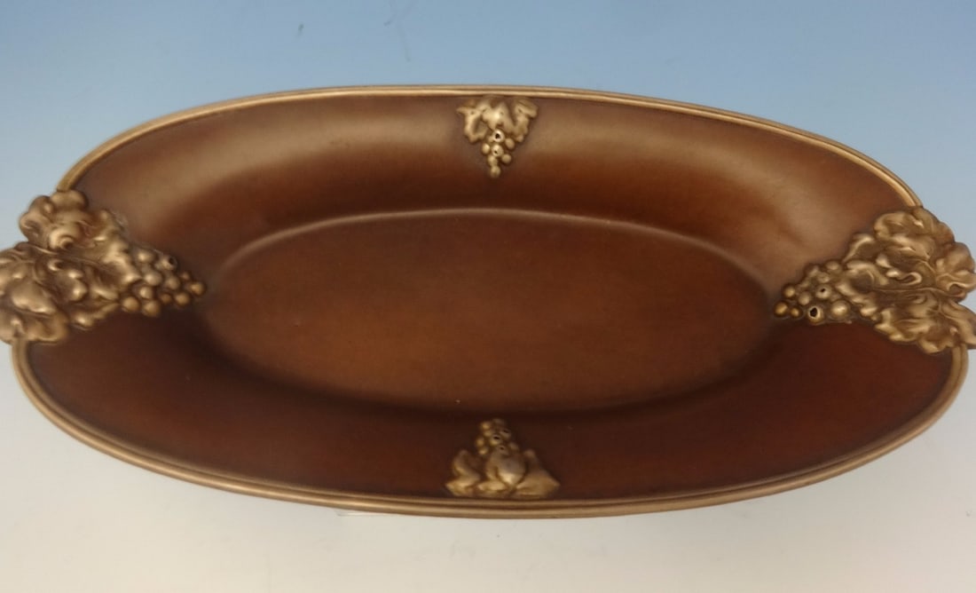 Tiffany & Co. Copper Tray with Sterling Grapes and Leaves 1902-1907 (1 of 5)