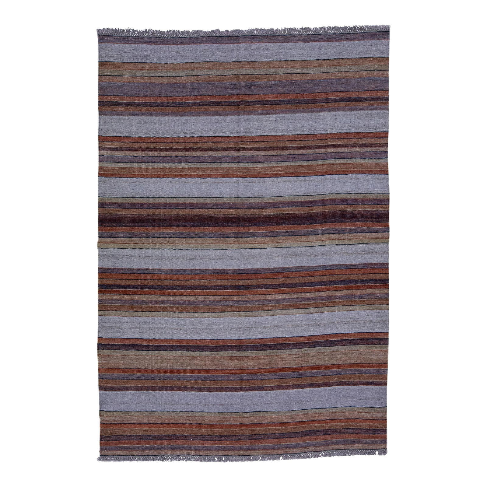 Modern Kilim Handmade Wool Rug Multicolor Geometric Design 5'8 x 8': Modern Kilim Handmade Wool Rug Multicolor Geometric Design 5'8 x 8' Enhance your living space with this stunning Modern Kilim handmade wool rug featuring a vibrant multicolor geometric stripe design.