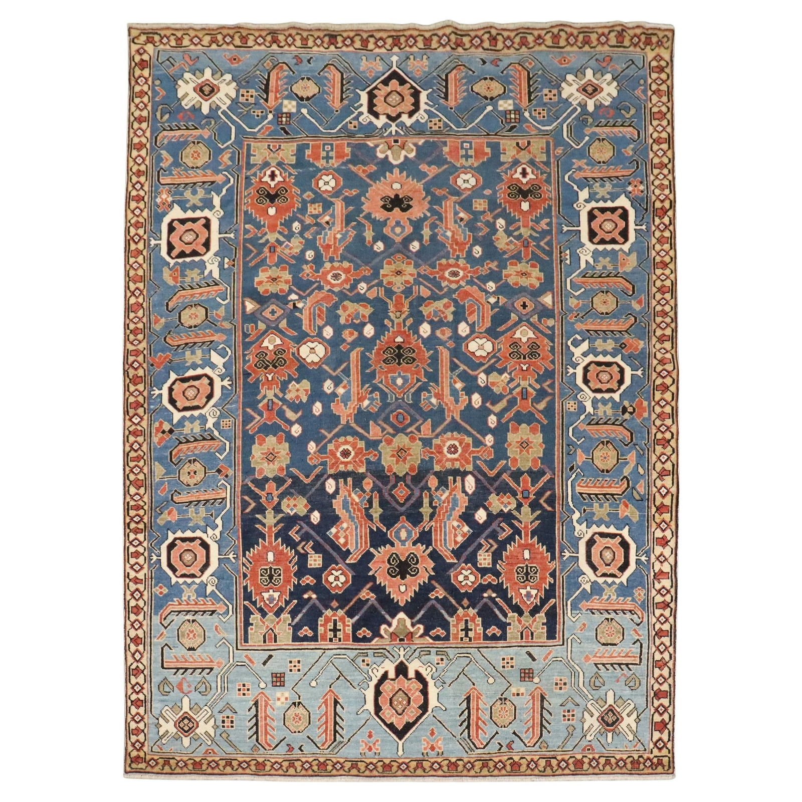 Late 19th Century Bakshaish Wool Rug From Caucasus 45 x 60 Inches (1 of 9)