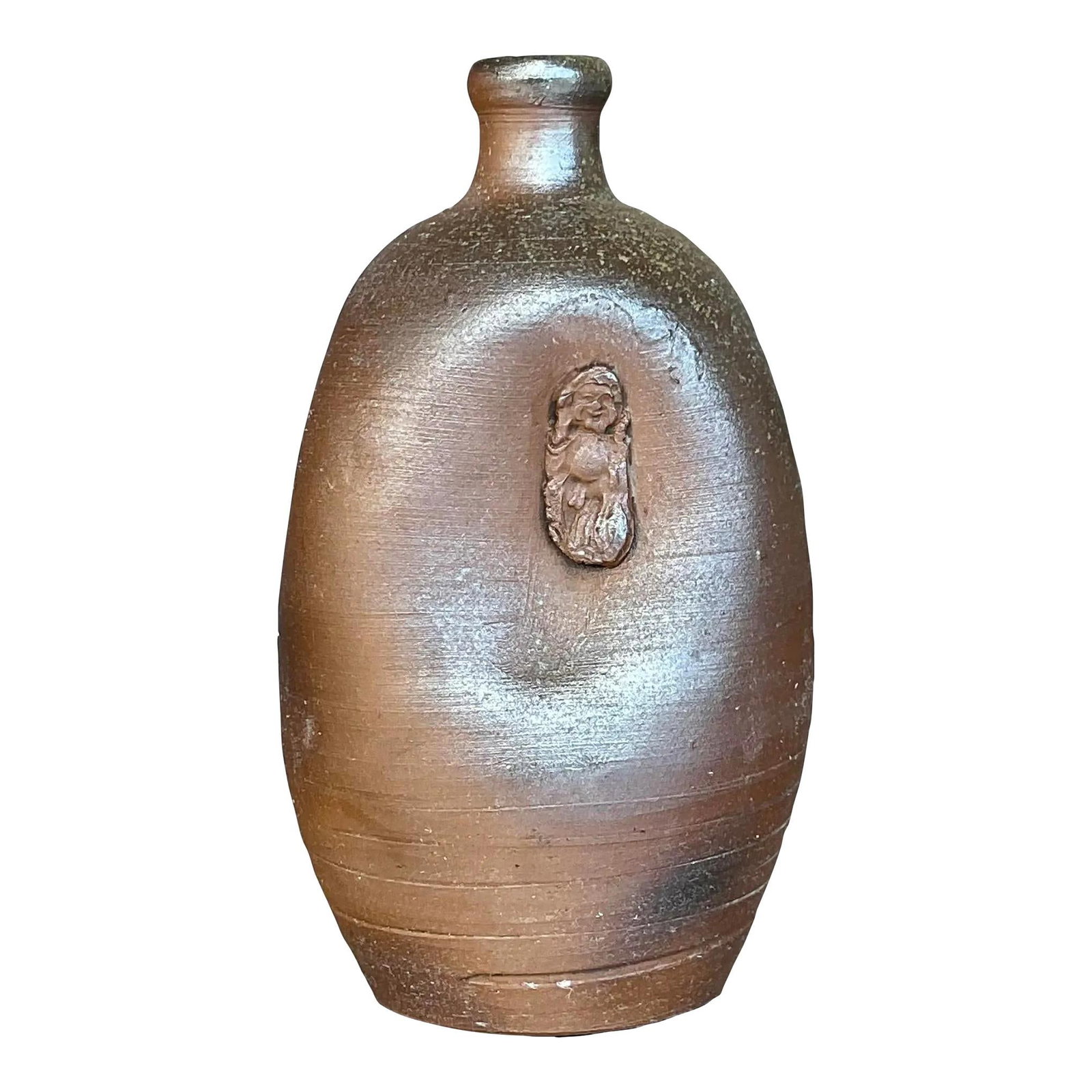 Vintage Boho Studio Pottery Vase with Embedded Designs (1 of 7)