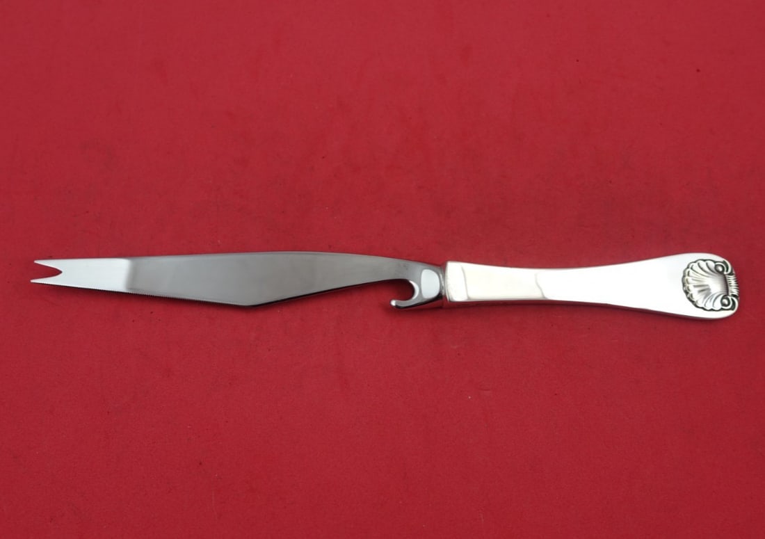 Old Newbury Crafters Windsor Shell Sterling Silver Bar Knife 8.75" (1 of 3)