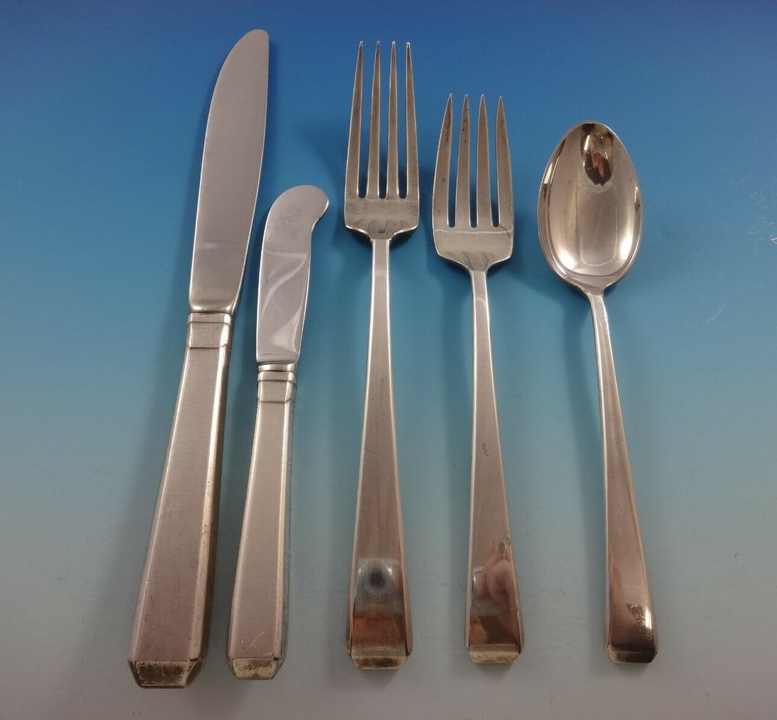 Towle Craftsman Sterling Silver Flatware Set for 8 - 47 Pieces: Towle Craftsman Sterling Silver Flatware Set for 8 - 47 Pieces Experience elegance with this Craftsman by Towle Sterling Silver Flatware Set, designed for service of 8, comprising a total of 47 pieces