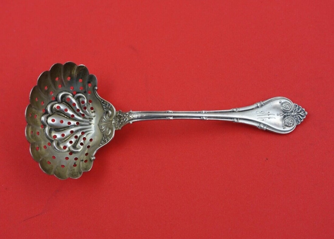 Whiting Empire Sterling Silver Sugar Sifter 5 3/4" Serving Piece: Whiting Empire Sterling Silver Sugar Sifter 5 3/4" Serving Piece Presenting a stunning Empire pattern sugar sifter crafted by Whiting, made from high-quality sterling silver. This elegant serving piec