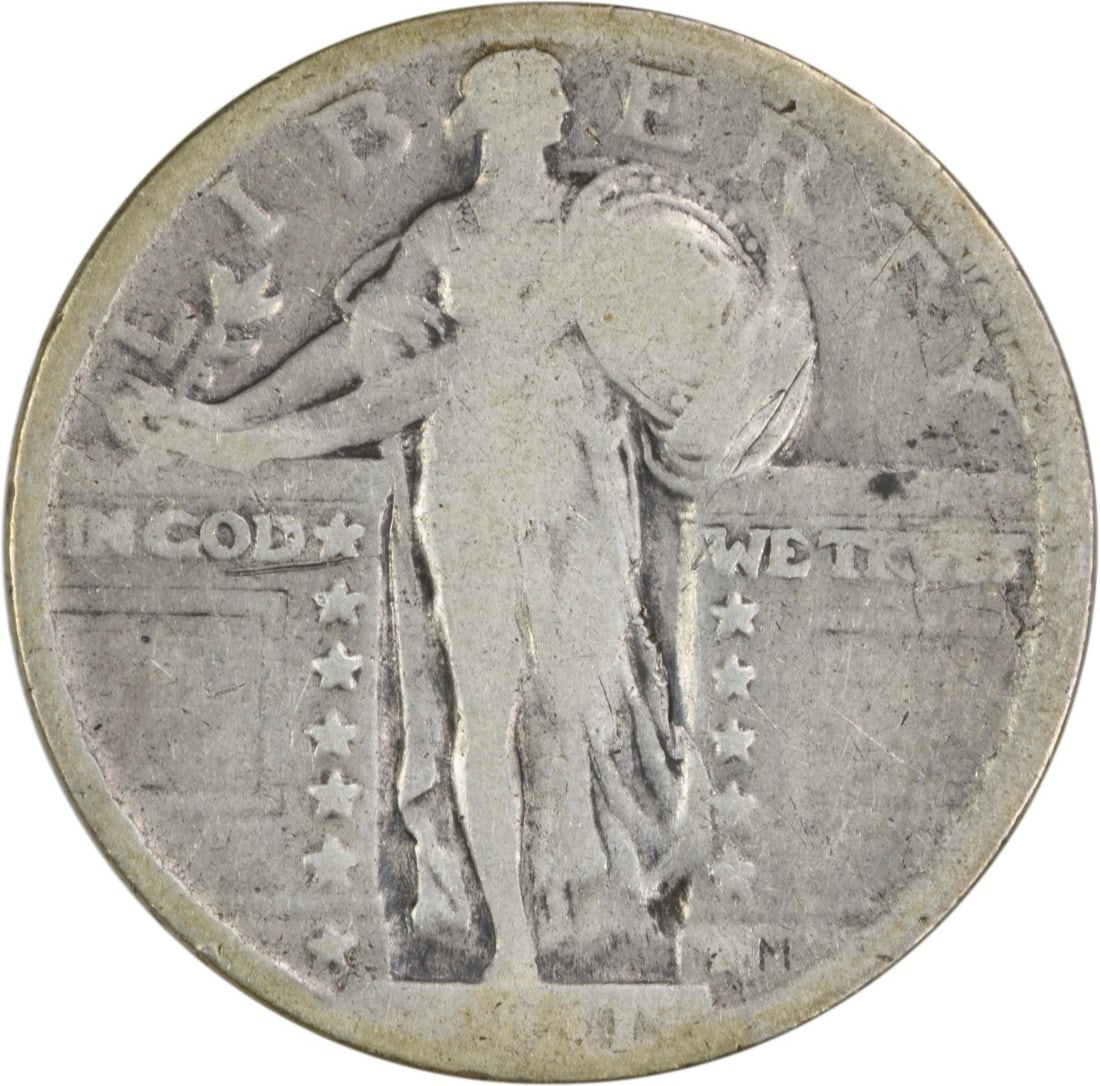 1921 Standing Liberty Silver Quarter 90% Silver Uncertified: 1921 Standing Liberty Silver Quarter 90% Silver Uncertified Discover a piece of American history with this 1921 Standing Liberty Silver Quarter, featuring the iconic design by Hermon A. Mac Neil. This