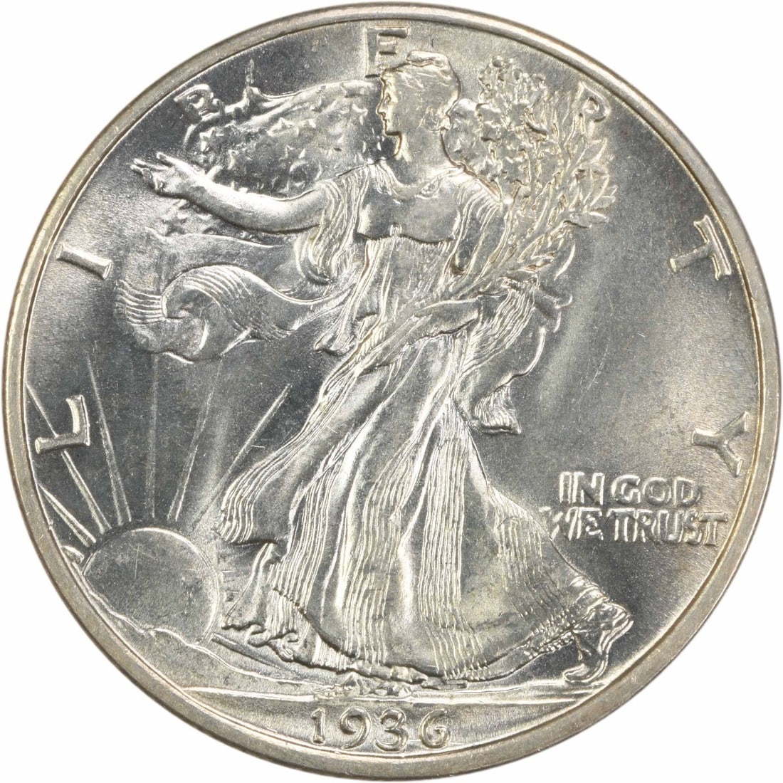 1936 Walking Liberty Silver Half Dollar Choice BU Uncertified: 1936 Walking Liberty Silver Half Dollar Choice BU Uncertified This 1936 Walking Liberty Silver Half Dollar coin is a remarkable piece of American history, showcasing the intricate design that has made