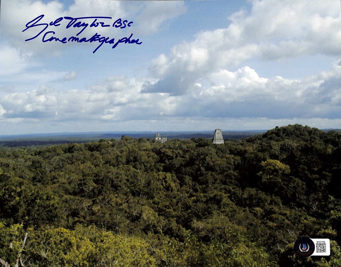 8x10 Star Wars Yavin Photo Signed by Gil Taylor Beckett Authenticated: 8x10 Star Wars Yavin Photo Signed by Gil Taylor Beckett Authenticated This is an original 8x10 photograph signed by Gil Taylor, the cinematographer for the original Star Wars film. The autograph is in