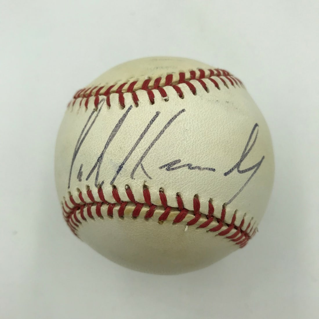 Ted Kennedy Signed Baseball JSA Authenticated JFK Brother: Ted Kennedy Signed Baseball JSA Authenticated JFK Brother This is a rare opportunity to own a Senator Ted Kennedy single signed American League baseball. The autograph has been authenticated by James