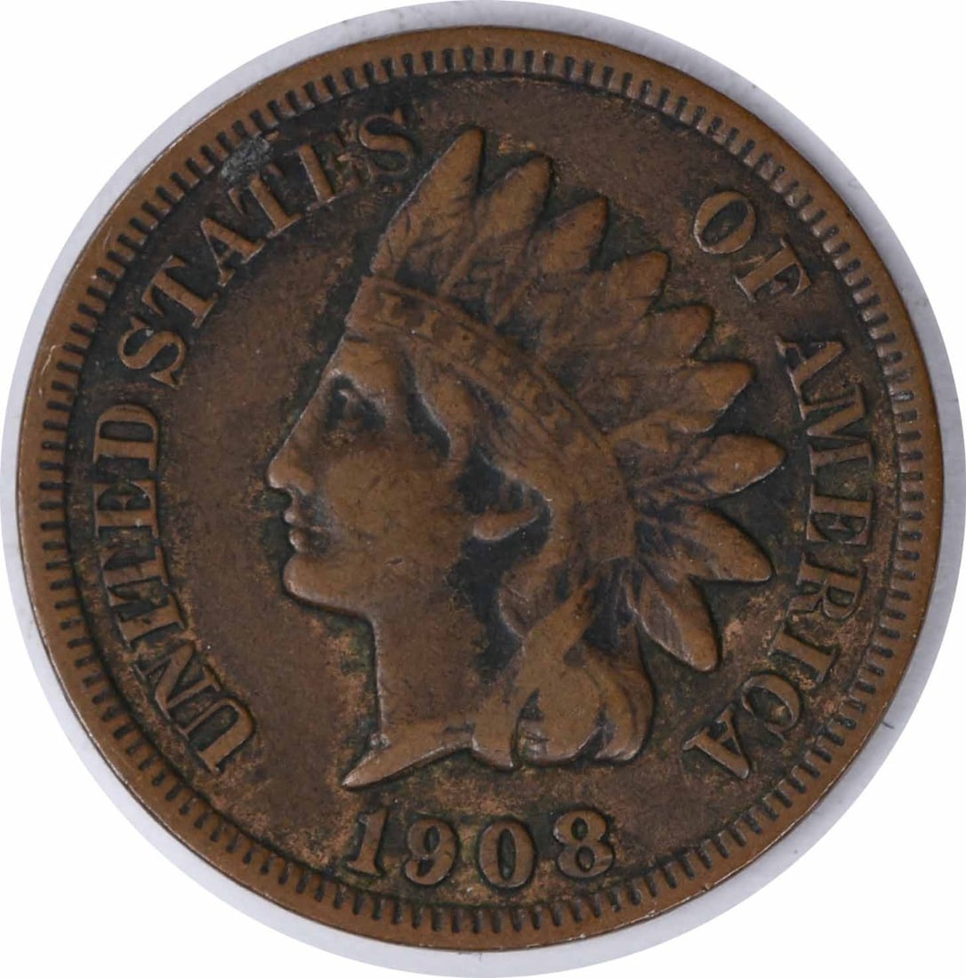 1908-S Indian Head Cent Copper VF Uncertified Vintage Coin: 1908-S Indian Head Cent Copper VF Uncertified Vintage Coin This 1908-S Indian Cent features a vintage design and is classified as Very Fine (VF) condition. The coin is made of copper and represents th
