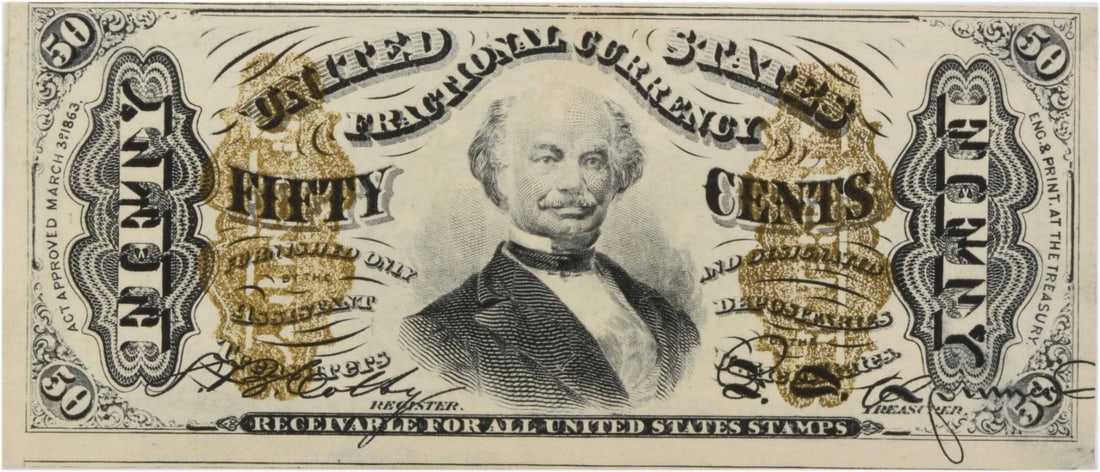 50 Cent Fractional Currency FR1324 Uncertified Uncirculated Note (1 of 2)