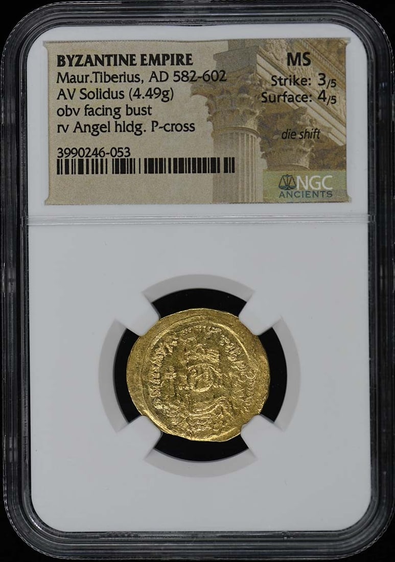 AD 582-602 Maur.Tiberius Byzantine Empire AV Solidus NGC Certified (1 of 4)
