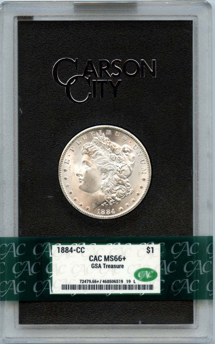1884-CC Morgan Dollar GSA Hoard CACG MS66+ Uncirculated (1 of 2)