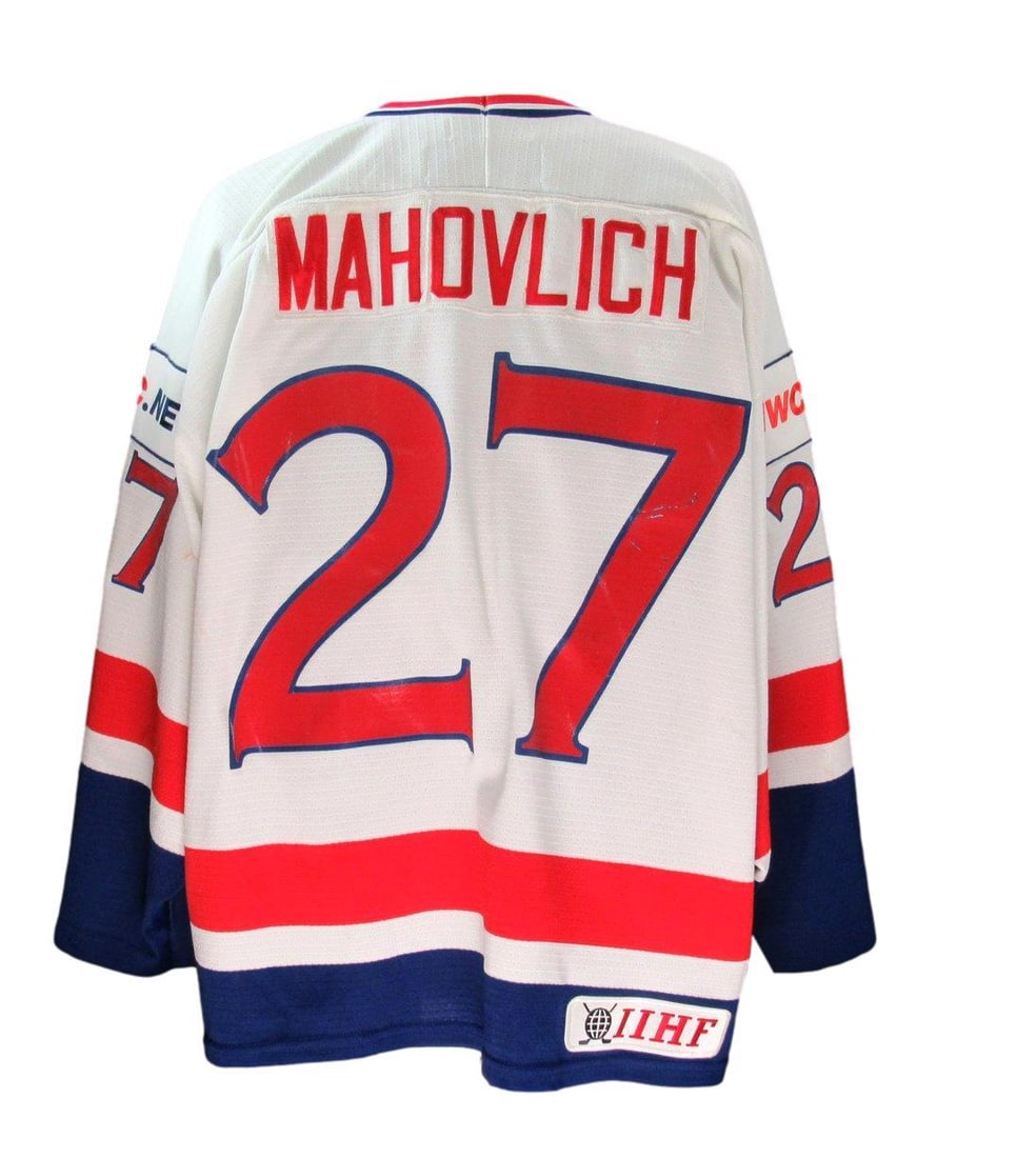 Frank Mahovlich HOF Signed White SP Hockey Jersey JSA Authenticated: Frank Mahovlich HOF Signed White SP Hockey Jersey JSA Authenticated This is a Frank Mahovlich Hall of Fame signed/autographed white SP IIHF authentic hockey jersey, featuring the Hrvatska design in si