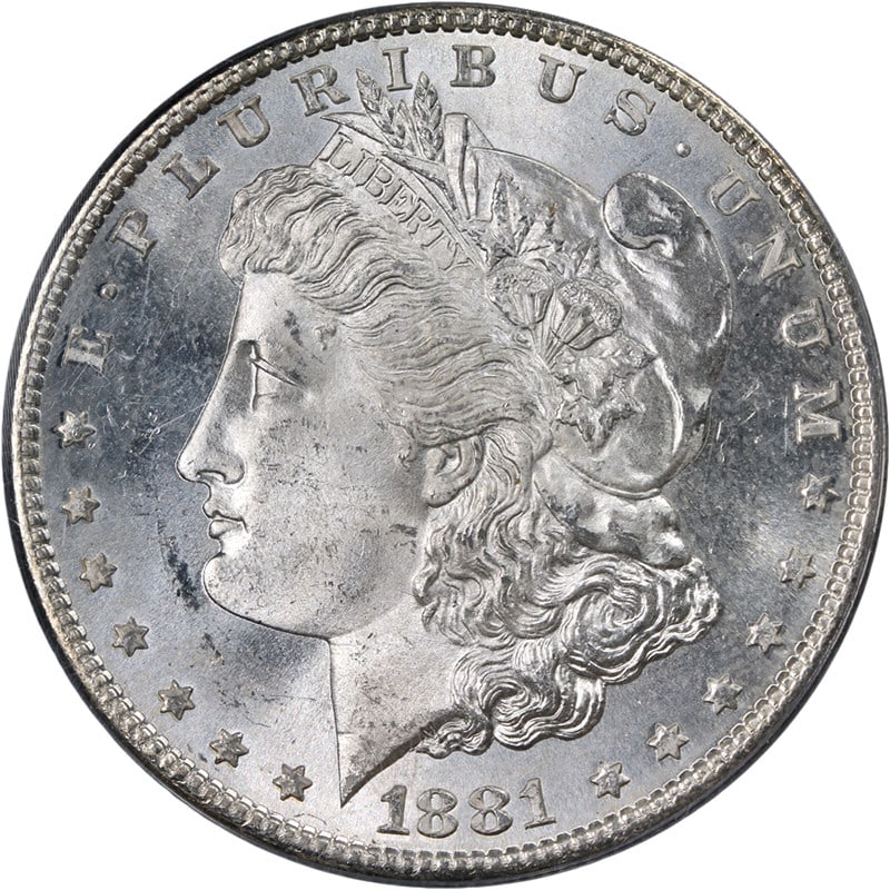 1881-S Morgan Silver Dollar PCGS MS66 Blast White Superb Appeal: 1881-S Morgan Silver Dollar PCGS MS66 Blast White Superb Appeal This 1881-S Morgan Silver Dollar is a stunning example of numismatic artistry, showcasing superb eye appeal with its fantastic luster an