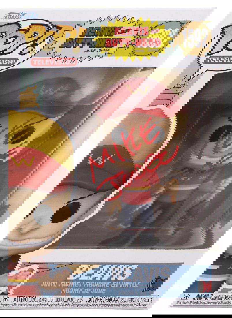 Mike Judge Signed Beavis & Butthead Funko Pop #1592 BAS Authenticated: Mike Judge Signed Beavis & Butthead Funko Pop #1592 BAS Authenticated This Beavis & Butthead #1592 Funko Pop Vinyl Figure has been personally signed by creator Mike Judge, making it a must-have for co