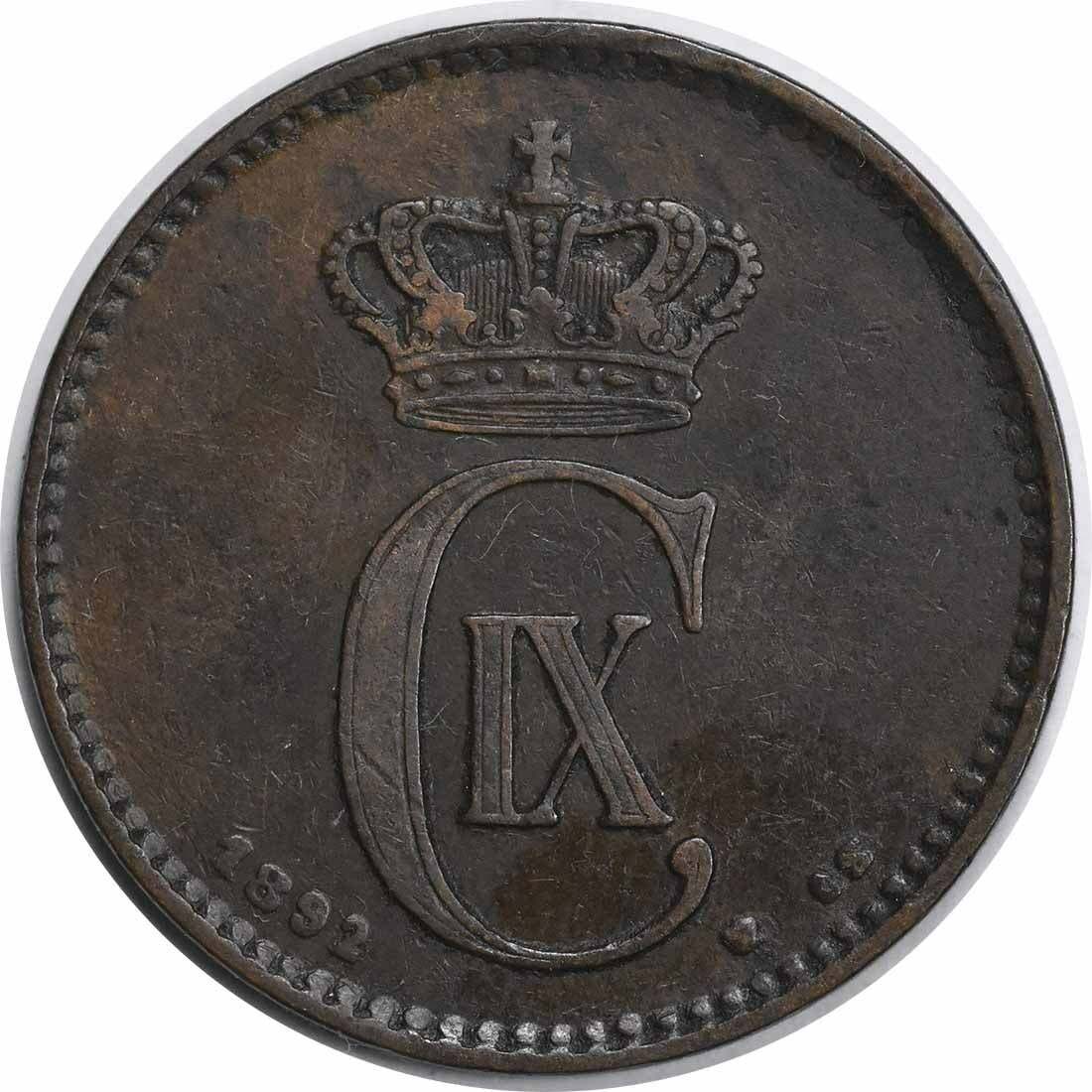 1892 Denmark 2 Ore KM793.1 Copper Coin Uncertified: 1892 Denmark 2 Ore KM793.1 Copper Coin Uncertified This 1892 CS Denmark 2 Ore (KM793.1) features a composition of copper and is graded as Extra Fine (XF). The coin is circulated and is in pre-owned co