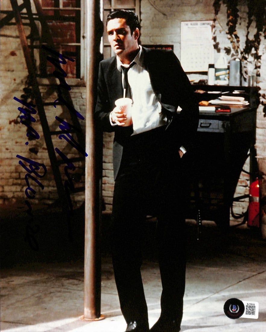 Michael Madsen Autographed 8x10 Photo Mr. Blonde Reservoir Dogs Beckett Certified: Michael Madsen Autographed 8x10 Photo Mr. Blonde Reservoir Dogs Beckett Certified Capture a piece of 90s cult cinema with this stunning 8x10 color photo signed by Michael Madsen, renowned for his icon