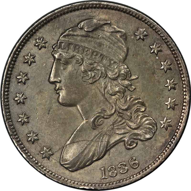 1836 Uncirculated Bust Quarter Silver Nice BU+ Strong Strike (1 of 2)