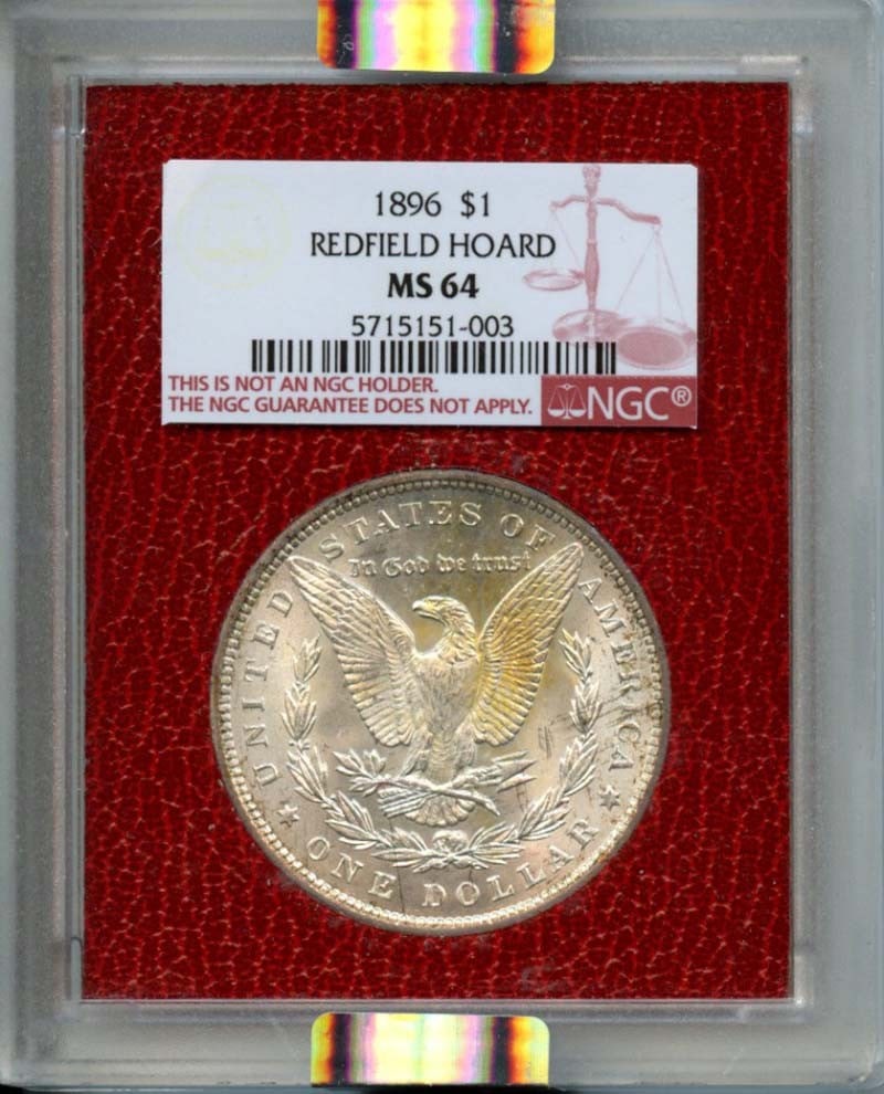 1899-S Morgan Dollar NGC MS64 Redfield Hoard Uncirculated: 1899-S Morgan Dollar NGC MS64 Redfield Hoard Uncirculated This 1899-S Morgan Dollar is a stunning example of American coinage, boasting an NGC certification with a grade of MS64. Struck at the San Fra