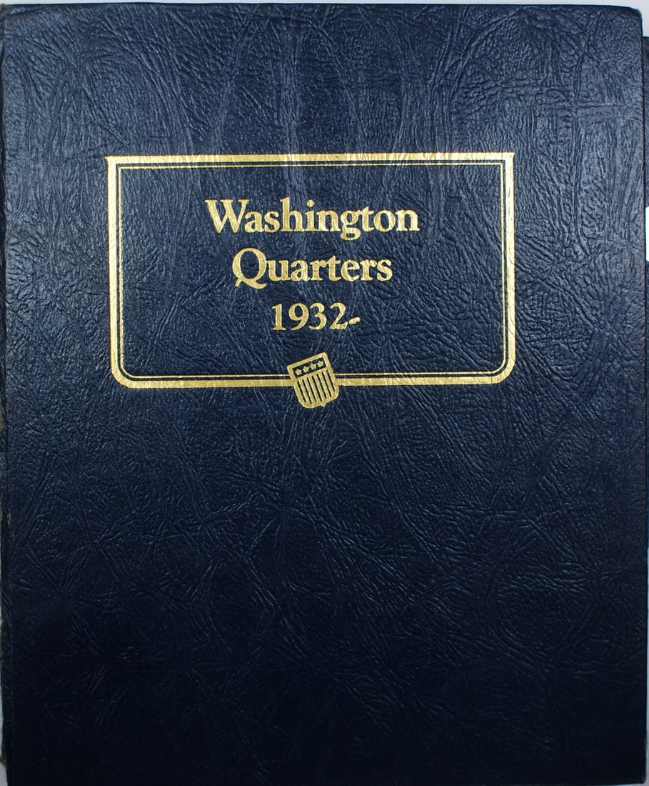 Washington Quarters 1932-1998 Full Set in Whitman Classic 9122-1 Album: Washington Quarters 1932-1998 Full Set in Whitman Classic 9122-1 Album This is a complete Washington Quarter coin collection set dated 1932 to 1998, housed in a Whitman Classic #9122-1 blue album. The
