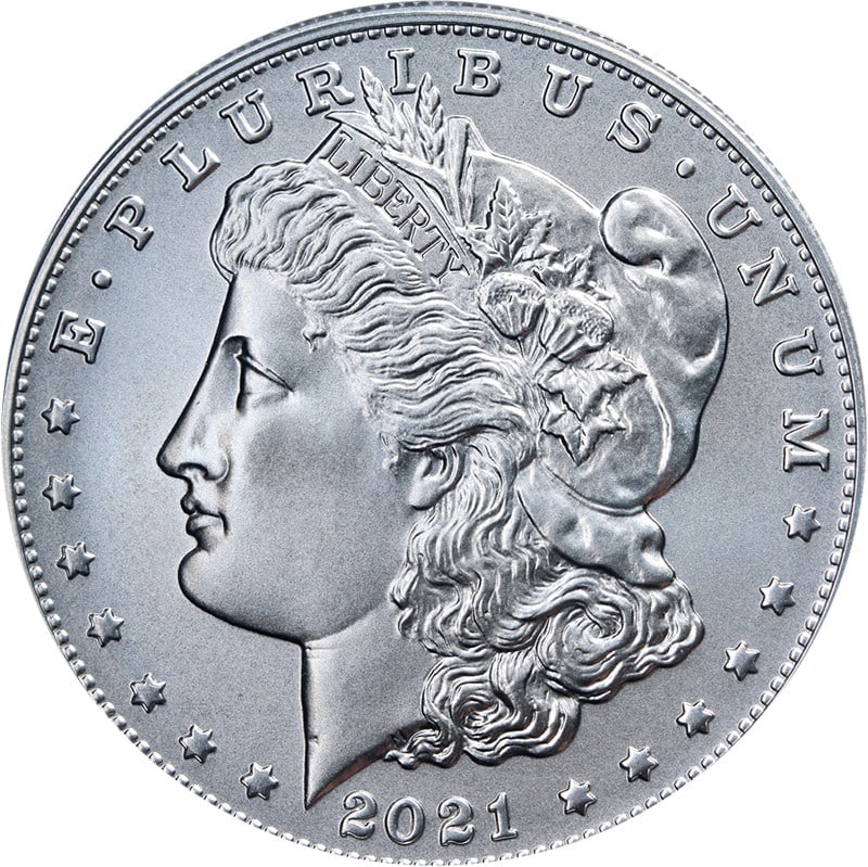 ANACS MS70 Morgan Silver Dollar 2021 CC Privy First Strike Uncirculated: ANACS MS70 Morgan Silver Dollar 2021 CC Privy First Strike Uncirculated This 2021 "CC" Privy (Carson City) Morgan Silver Dollar is an un-used collectible coin composed of .999 fine silver. Graded MS70