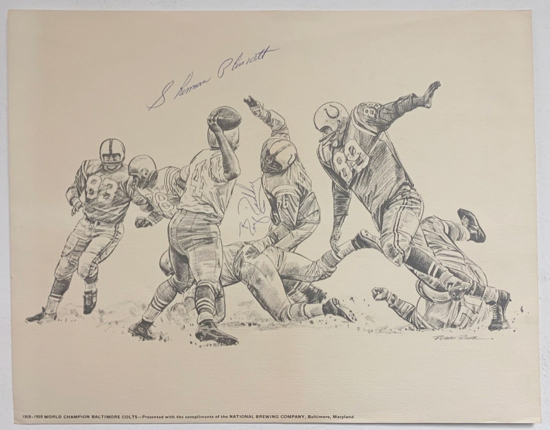 Gene Big Daddy Lipscomb Signed 11x14 Baltimore Colts Photo JSA: Gene Big Daddy Lipscomb Signed 11x14 Baltimore Colts Photo JSA This is an original 11x14 print featuring Gene "Big Daddy" Lipscomb, a notable player in NFL history. The photo is authenticated by James