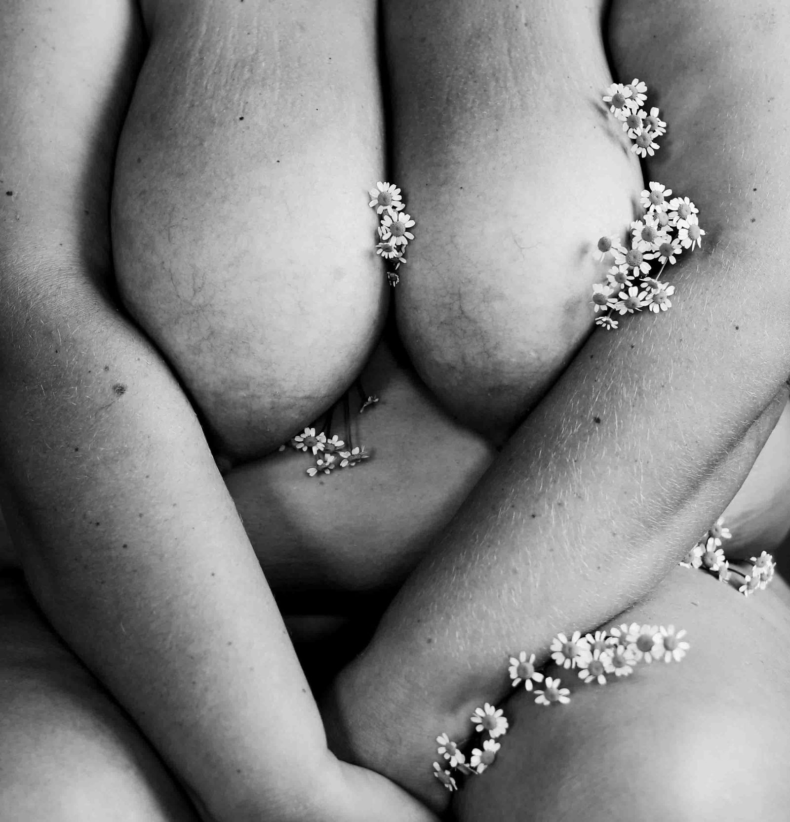 Blossom Nude Photography 31 x 31 Edition of 7 by Olha Stepanian: Blossom Nude Photography 31 x 31 Edition of 7 by Olha Stepanian Experience the captivating essence of "Blossom," a striking nude photography piece by Olha Stepanian. Created in 2021, this artwork feat