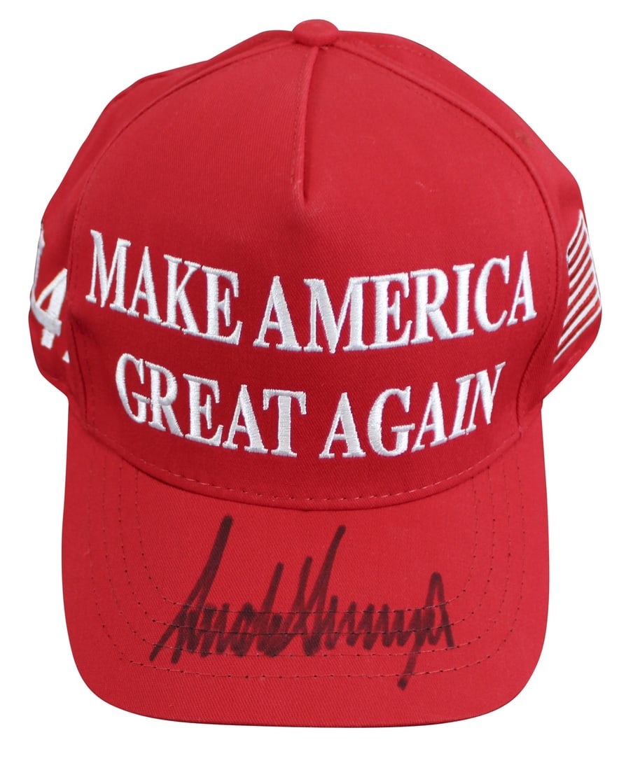 Donald J Trump Signed MAGA Hat with PSA/DNA Certification (1 of 7)