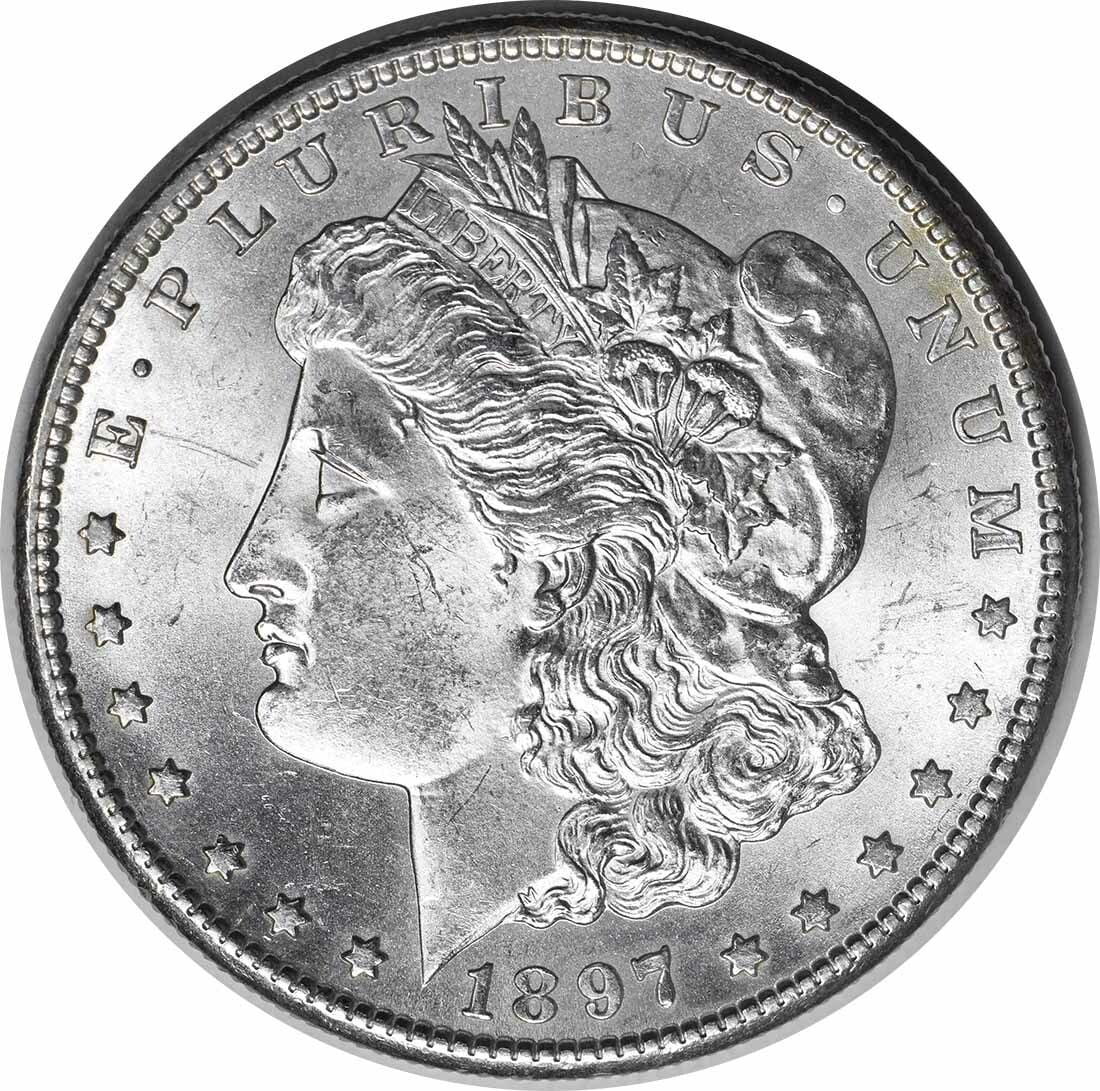 1897-S Morgan Silver Dollar Choice BU Uncertified Silver Coin: 1897-S Morgan Silver Dollar Choice BU Uncertified Silver Coin This 1897-S Morgan Silver Dollar is a stunning example of American coinage, featuring a beautiful and lustrous finish that highlights its