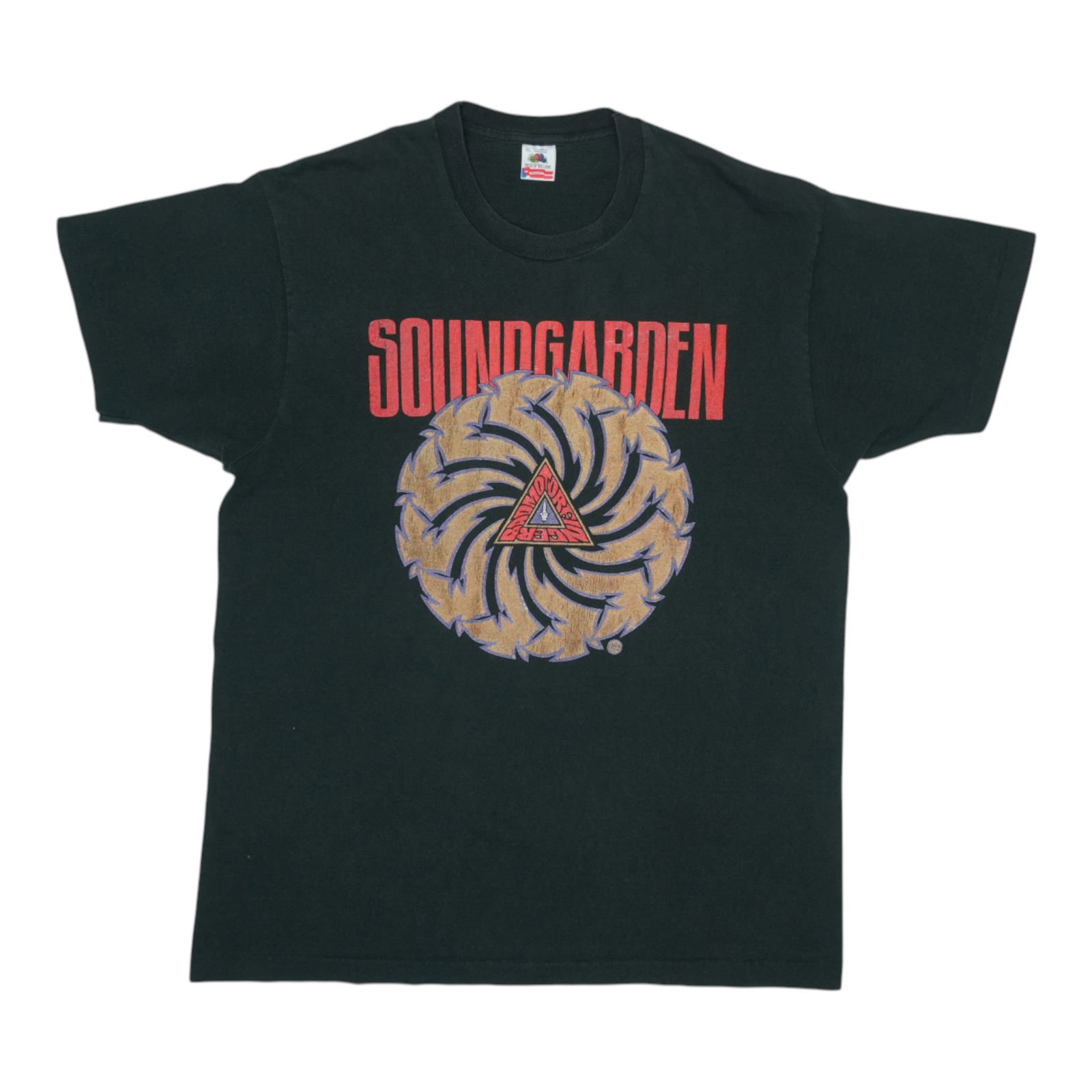 Vintage 1991 Badmotorfinger Tour T Shirt with Soundgarden Graphics: Vintage 1991 Badmotorfinger Tour T Shirt with Soundgarden Graphics This is an original vintage 1991 Soundgarden Badmotorfinger shirt, featuring graphics on both the front and back. Made from 100% cott