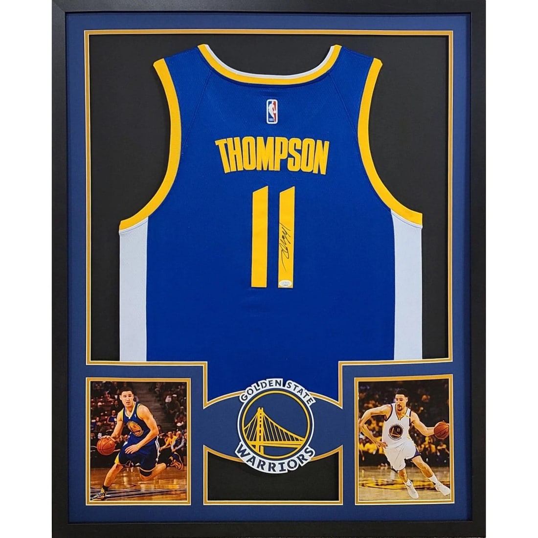 Klay Thompson Signed Framed Jersey JSA Certified Golden State Warriors: Klay Thompson Signed Framed Jersey JSA Certified Golden State Warriors This stunning framed jersey features the autograph of Klay Thompson, a star player for the Golden State Warriors. Authenticated b