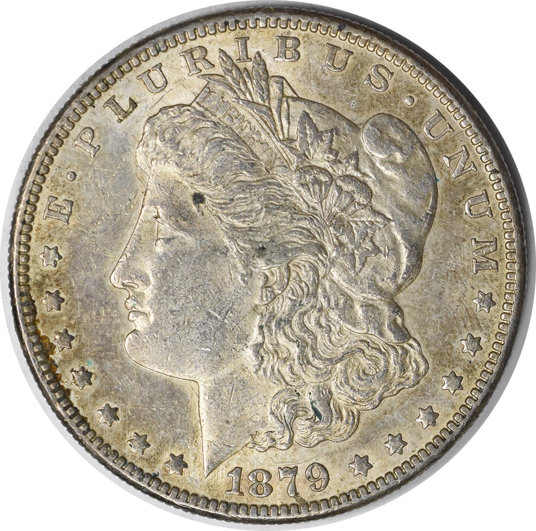 1879-S Morgan Silver Dollar AU Uncertified San Francisco 90% Silver Coin: 1879-S Morgan Silver Dollar AU Uncertified San Francisco 90% Silver Coin This 1879-S Morgan Silver Dollar features a stunning reverse design and is graded as Choice AU (Almost Uncirculated). Crafted f