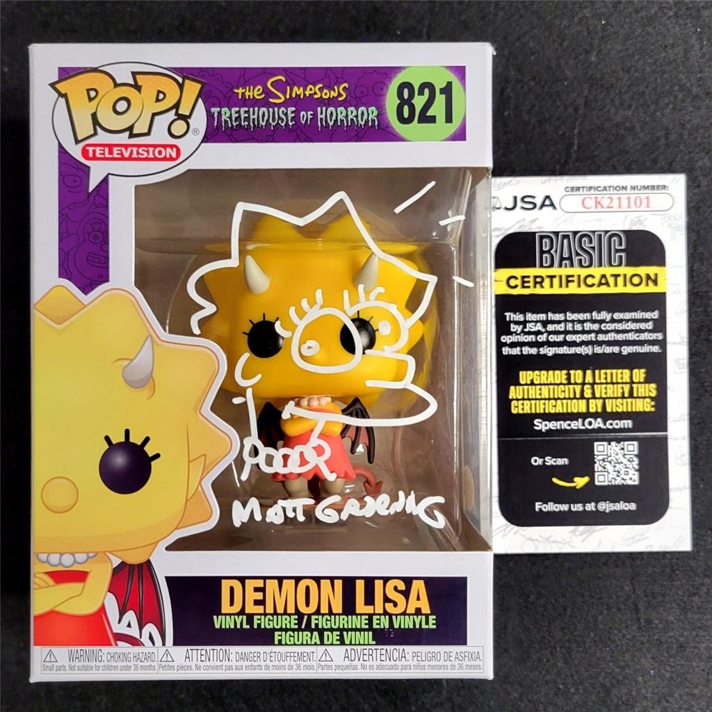 Matt Groening Signed The Simpsons Lisa Funko Pop! Autographed JSA (1 of 8)