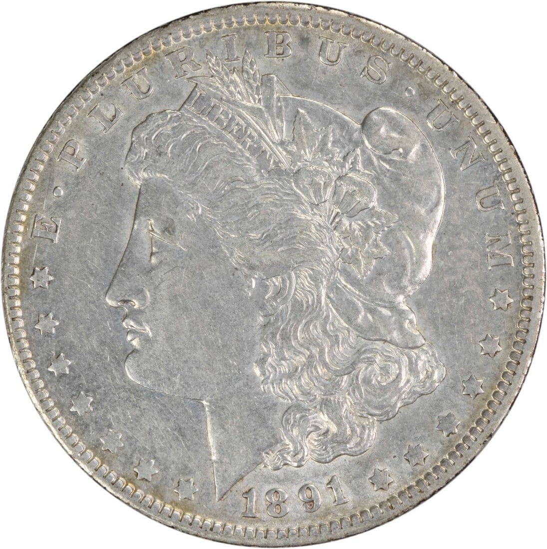 1891-O Morgan Silver Dollar EF Uncertified 90% Silver Coin: 1891-O Morgan Silver Dollar EF Uncertified 90% Silver Coin This 1891-O Morgan Silver Dollar is a remarkable piece of numismatic history. Featuring a design by George T. Morgan, this coin showcases the