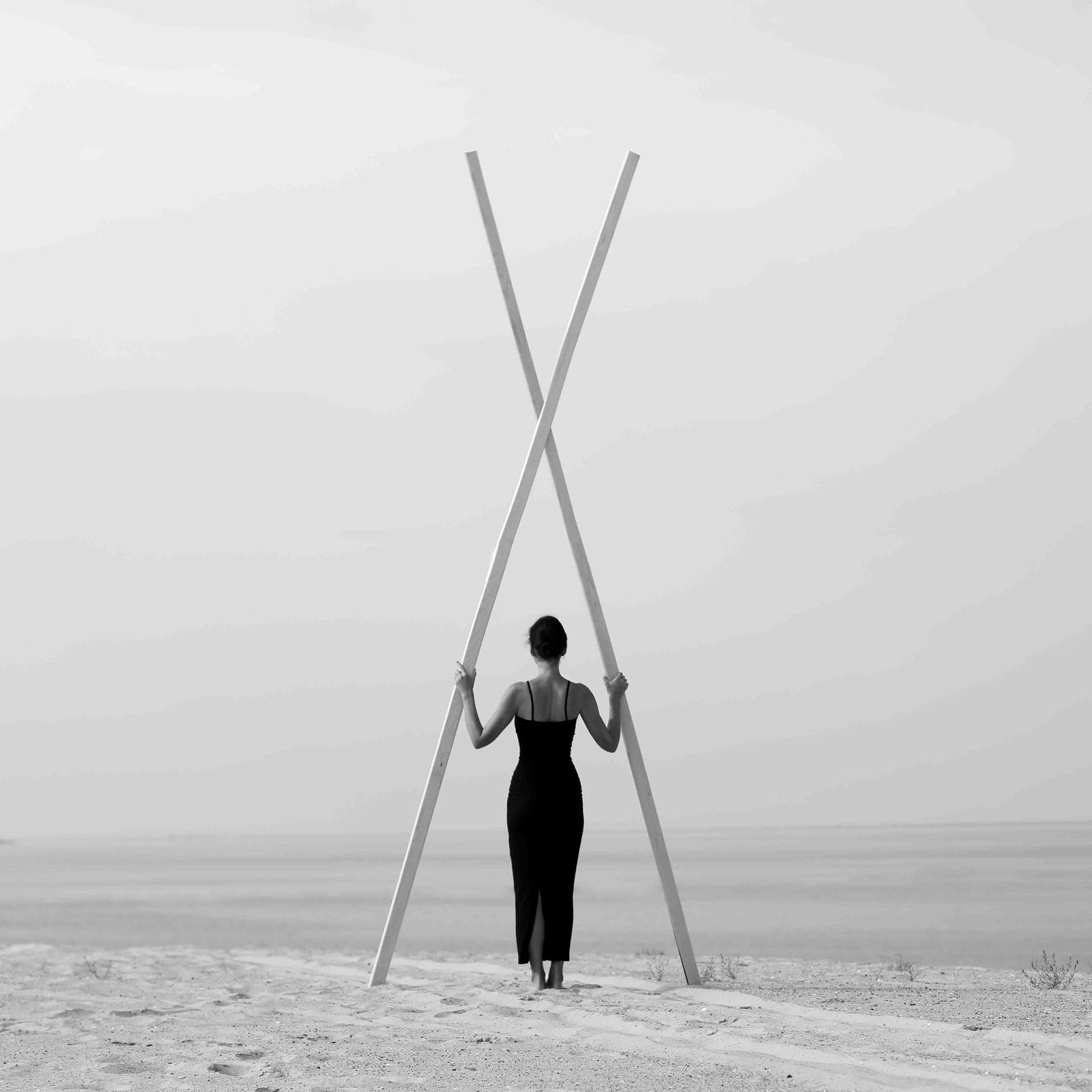 Olha Stepanian signed Equilibrium 2 39x39 inch limited edition photograph: Olha Stepanian signed Equilibrium 2 39x39 inch limited edition photograph "Equilibrium 2" is a contemporary photographic artwork by Olha Stepanian, created in 2021. This edition consists of only three