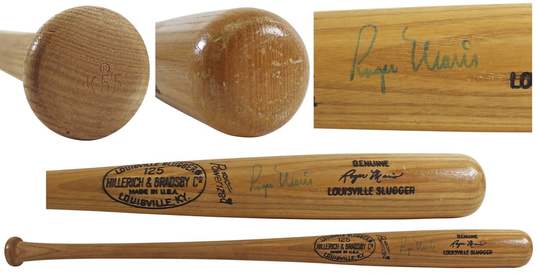 Roger Maris Signed Louisville Slugger Bat with Beckett and PSA Authentication (1 of 11)
