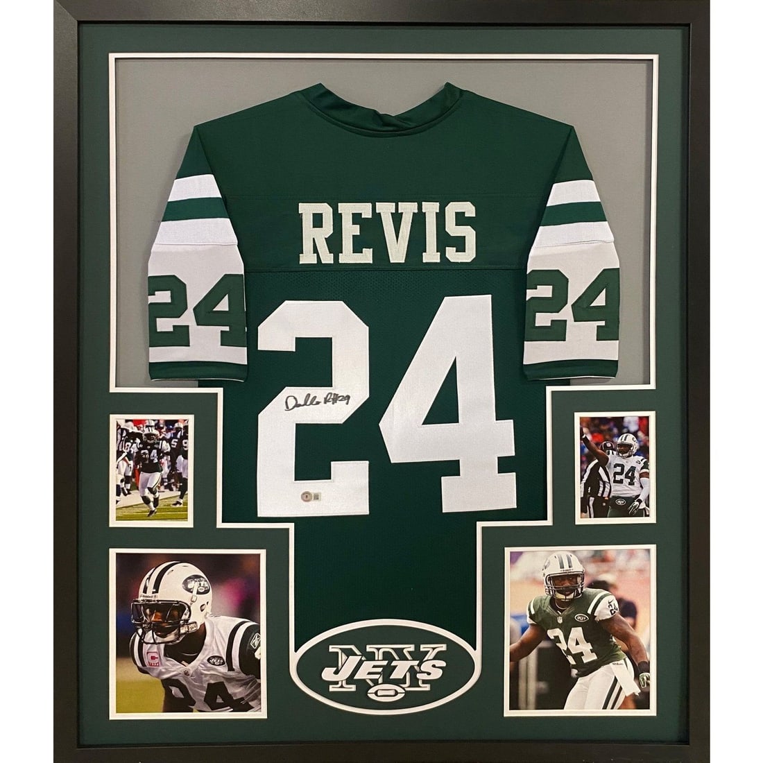 Darrelle Revis Signed Framed Jersey New York Jets Beckett Authenticated (1 of 2)