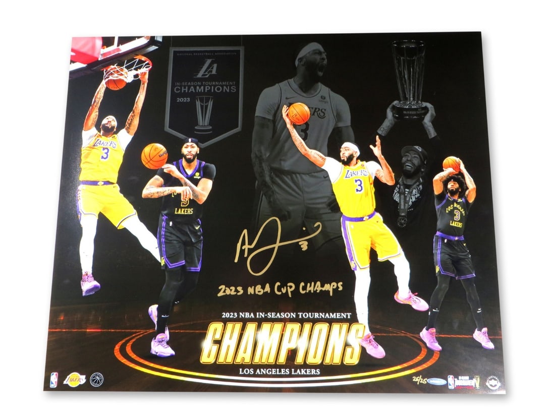 Anthony Davis Autographed 20x24 Championship Resume Photo 25/25 Upper Deck (1 of 4)