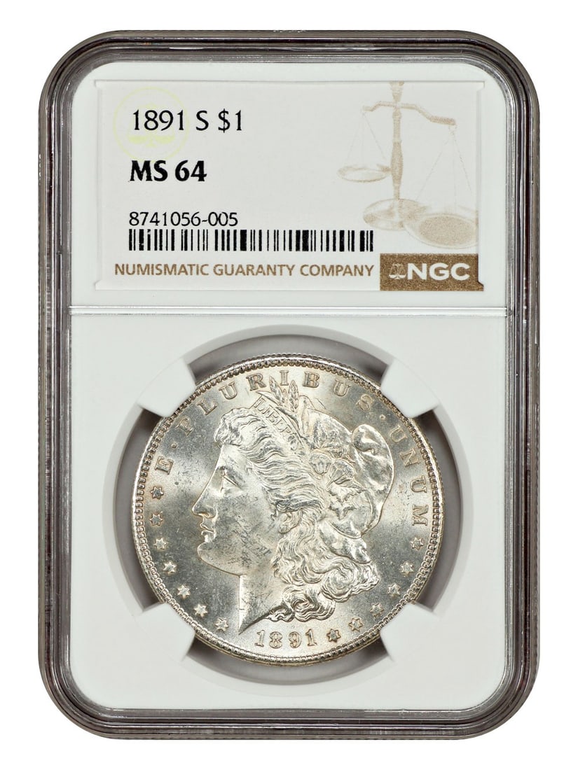1891-S Morgan Dollar NGC MS64 Uncirculated Coin (1 of 4)